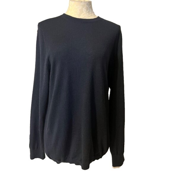 Naadam 100% Cashmere Sweater XL Navy Blue Crewneck Pullover $300 NEW - Picture 2 of 11